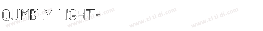 Quimbly Light字体转换